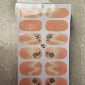 Peachy pink nail wrap