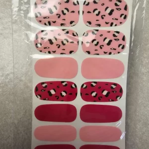 Pink leopard full nail wraps