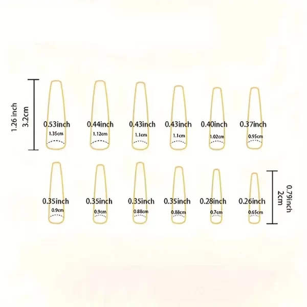 24pcs Long Ballerina Press-On Nails – Blue, White, and Pink with Swirl Detail